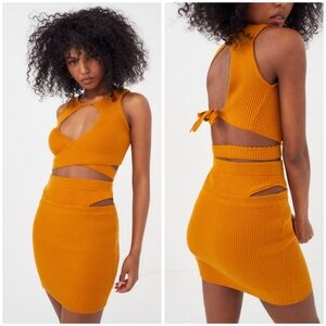 For Love & Lemons Maggie ribbed skirt L